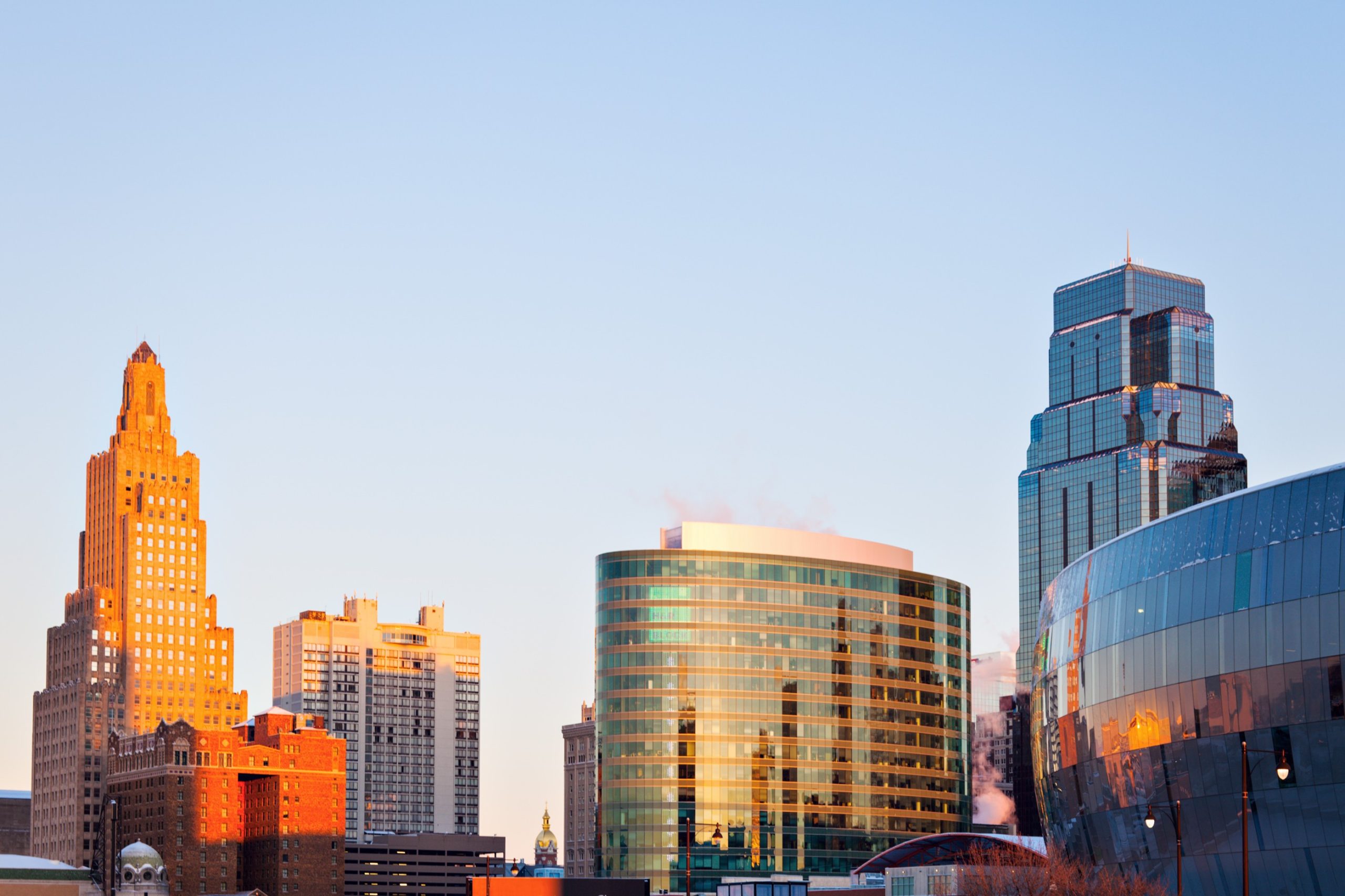 Downtown Kansas City during golden hour